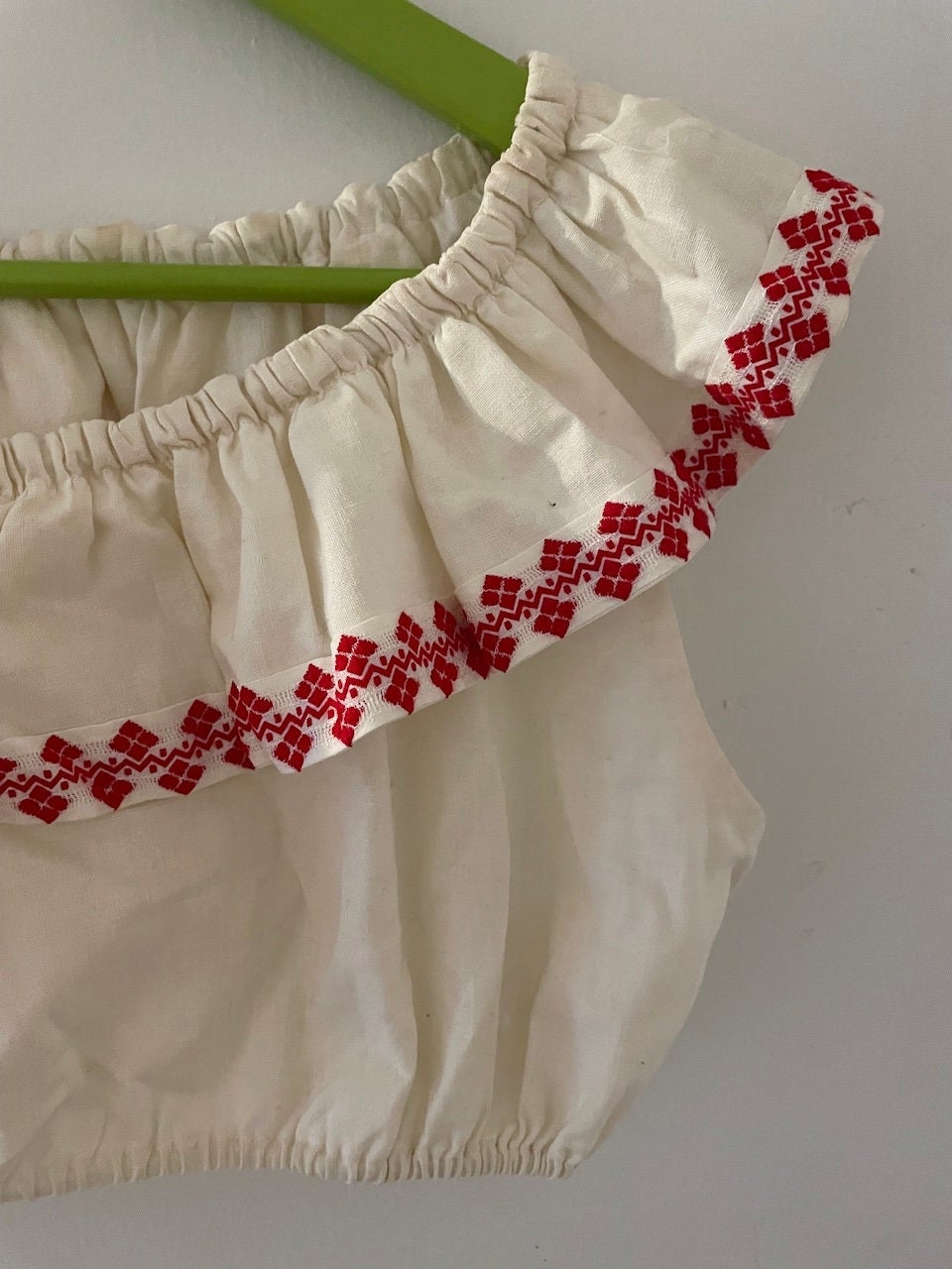 ヴィンテージ 40 年代 50 年代 コットン 刺繍 クロップトップ S - Etsy