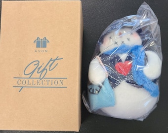 Avon 2001 Gift Collection Fabric Christmas Ornament Snowman Snowflake NIB