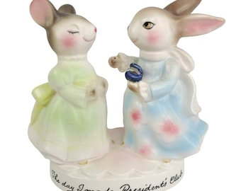 VTG 1980 Avon The Day I Made Presidents Club Precious Moments Bunny Figurine