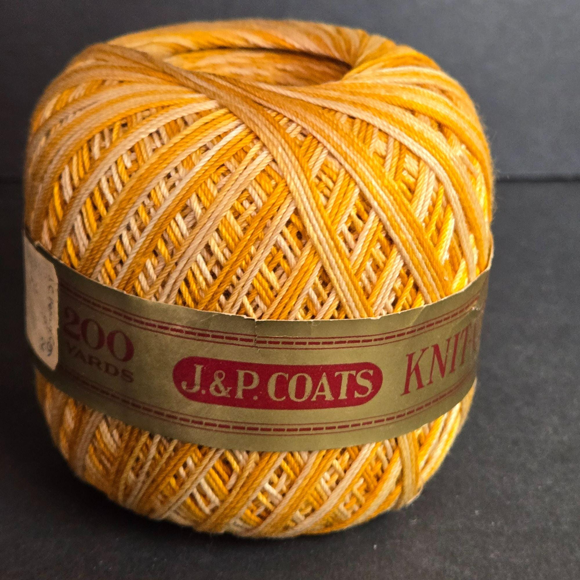J&P Coats Knit-cro-sheen Crochet Thread 200 Yards Mercerized