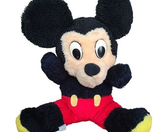 Vintage Mickey Mouse Plush Stuffed Toy Doll Taiwan 10" Clean *READ*
