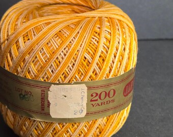 J&P Coats Knit-cro-sheen Crochet Thread 200 Yards Mercerized
