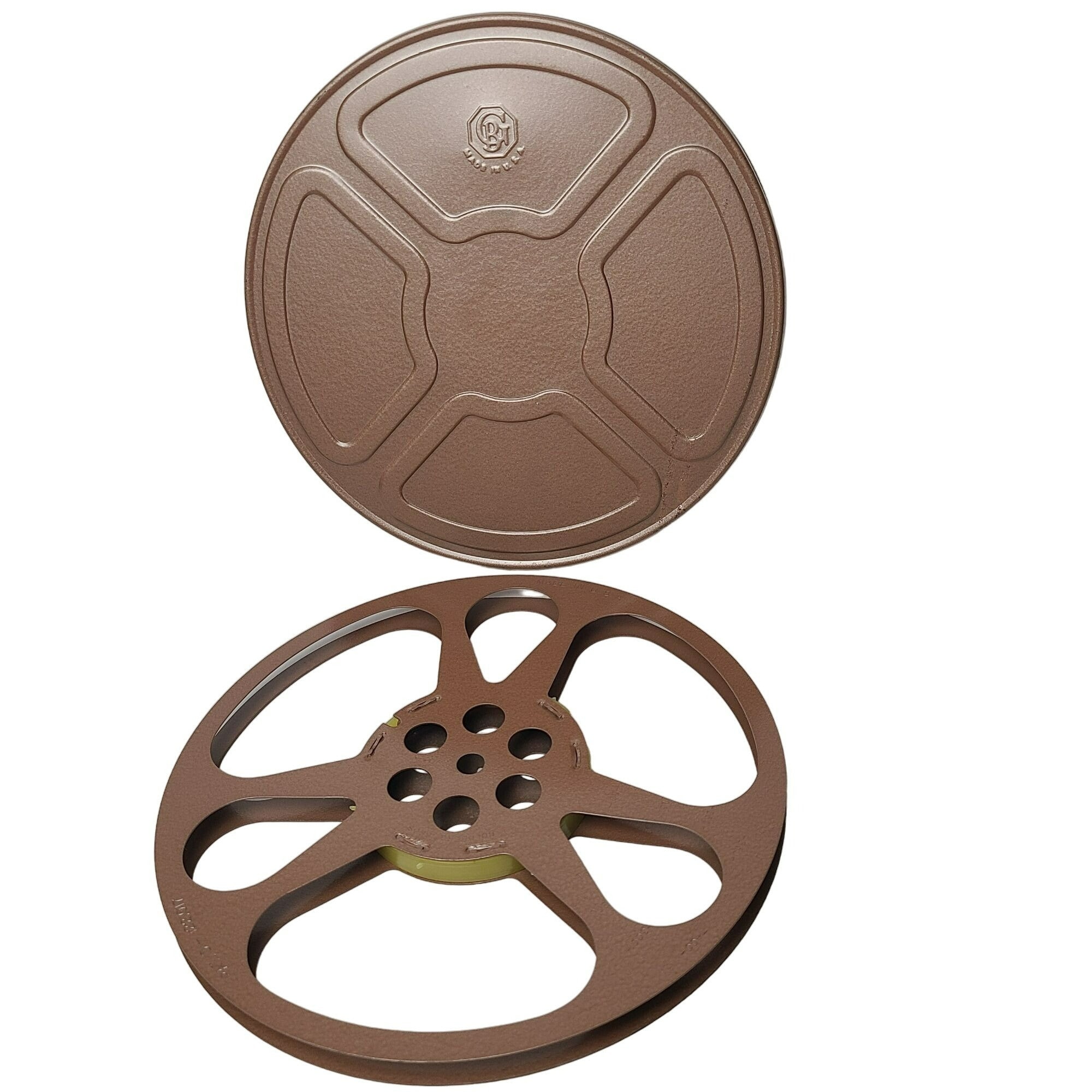 5 3/4 Inch Metal 8mm Film Reel And Metal Storage Canister.