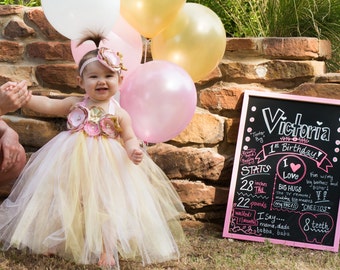 First Birthday Girls Pink and Gold Dress Outfit 1st Birthday Dress Birthday  Outfit Tank Top Sleeveless Dress Tank Outfit Gold Sequin - Etsy