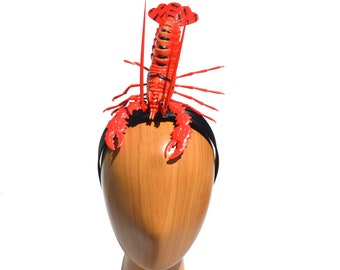 Surreal Lobster Headband Fascinator | Pop Art | Salvador Dali, Isabella Blow, Lady Gaga | Dinner Party | Lobster Bake | Unisex | Drag