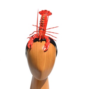 Fascia per capelli aragosta traballante / Pop Art / Salvador Dalì / Cena con ballo surreale / Cucina di pesce / Unisex / Drag / Fatto a mano / Personalizzato
