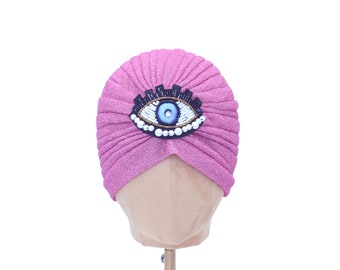 Surrealer Zyklopenauge Turban | Viele Farben | Drittes Auge | Wahrsagerin | Iris Clop, Raja, oder Monster Inc Cosplay | Surrealer Hut Kopfschmuck