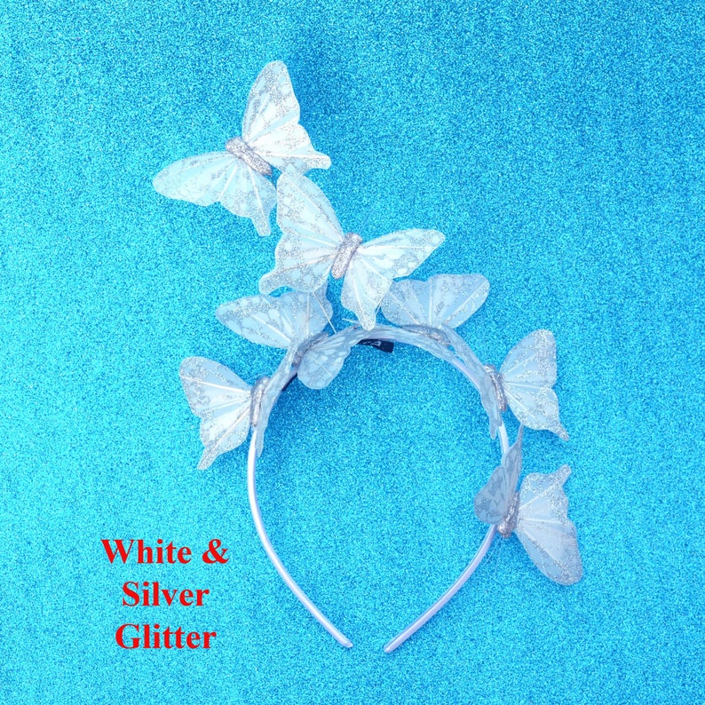 White & Black Monarch Butterfly Headband Fascinator Hatinator Etsy