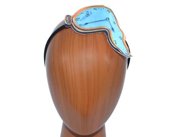 Surrealista azul Salvador Dalí Softwatch diadema reloj suave reloj de fusión tocado sombrero fascinador, Derby, arte, unisex, traje de niños