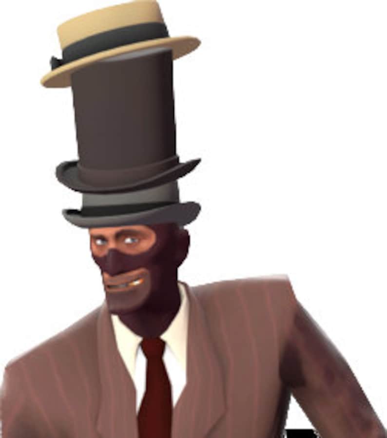 Surrealist Stacked Tower of Top Hats Any Color Mad Hatter Etsy