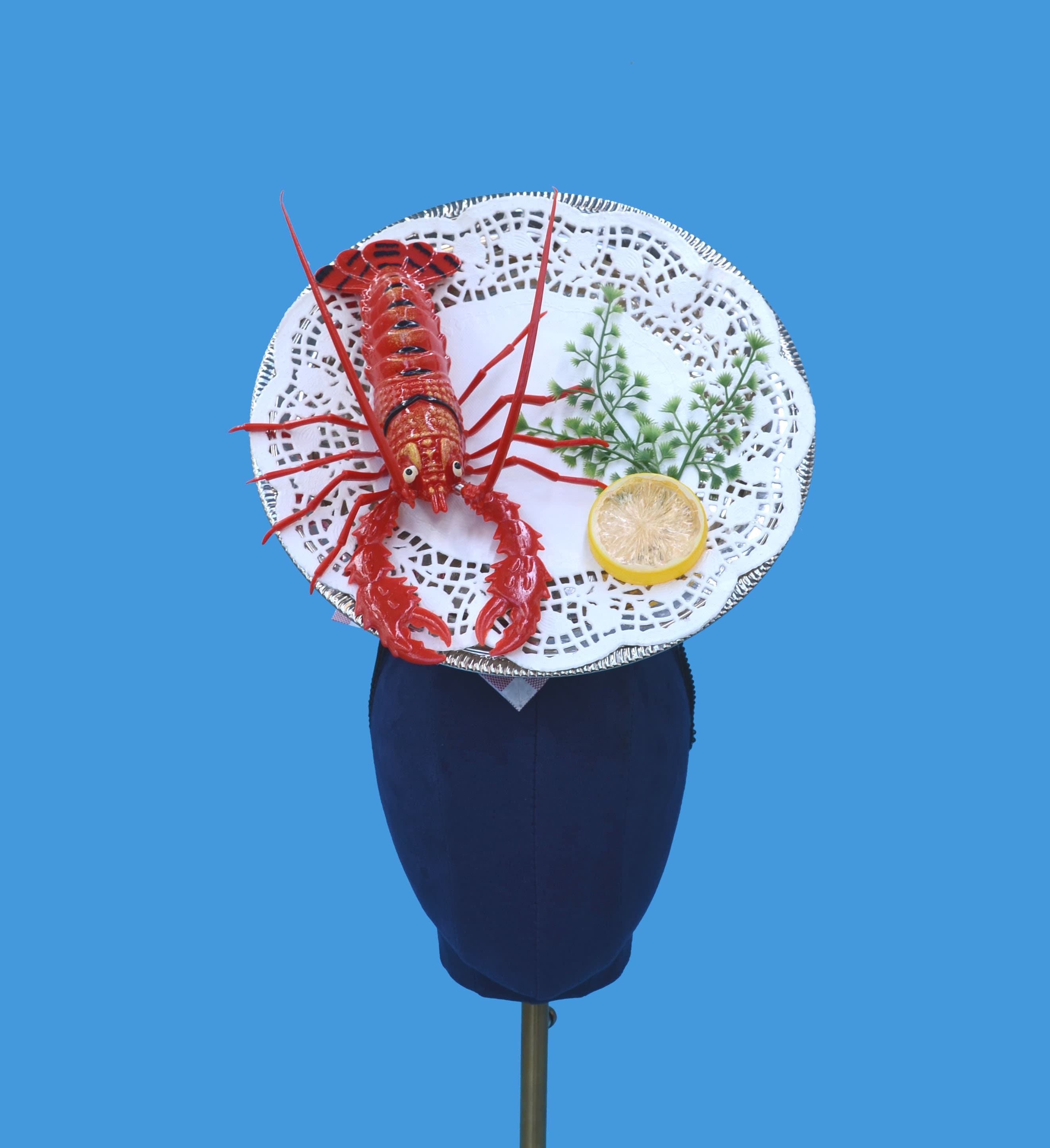 Salvador Dali Isabella Blow Accessoires Hoeden & petten Fascinators & Minihoedjes Lobster Kostuum Lady Gaga Ascot Surrealistische Rode Kreeft Diner Bord Fascinator Hoed Kentucky Derby Drag 
