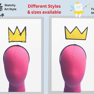 Floating Crown Headband - Inspired by Basquiat & Fairly OddParents - Lightweight, Iconic - For Adults, Kids - Great for Group Costumes