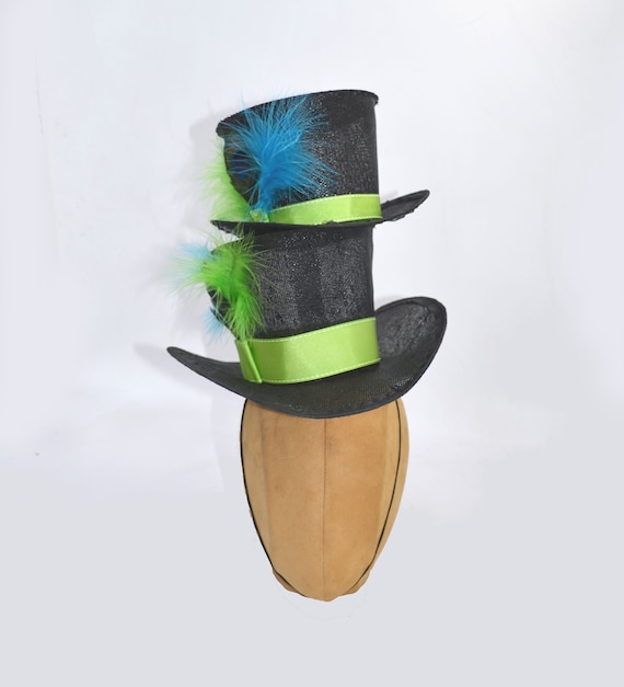 Mens Mad Hatter Tall Hat Purple Green Yellow Hats Male Halloween Costume Mens Mad Hatter Tall Hat Purple Green Yellow Hats Male Halloween Costume