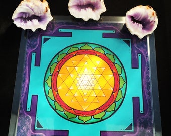 Sri Yantra, sri yantra print, yantras, Lakshmi yantra, mandalas, Lakshmi, sacred geometry, charger, laminated print,