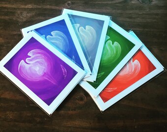 Angel cards, angel art cards, magical print, angel print, angelic art, sacred art, guardian angel art, guardian angel print, altar art