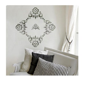 WANDSCHABLONEN MUSTER 23,62&quot;x23,62&quot; Airbrush Schablone Großes Renaissance Wandbild