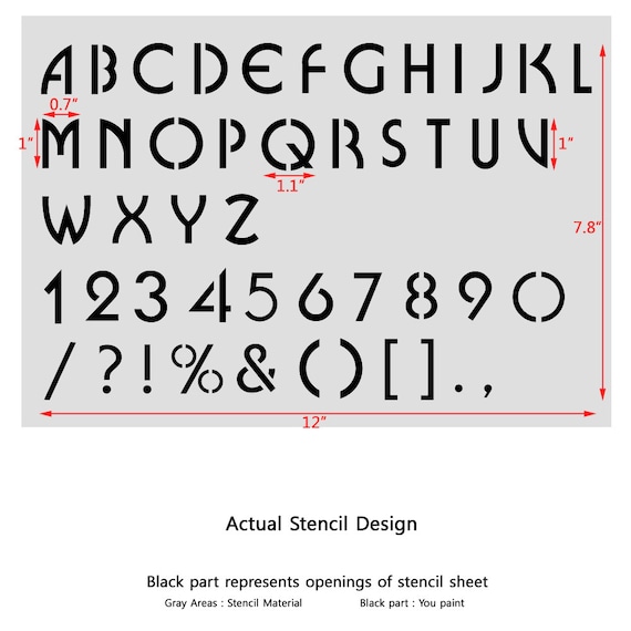 Alphabet Stencil Reusable Template for Wall Art Crafting and Painting Signs #3