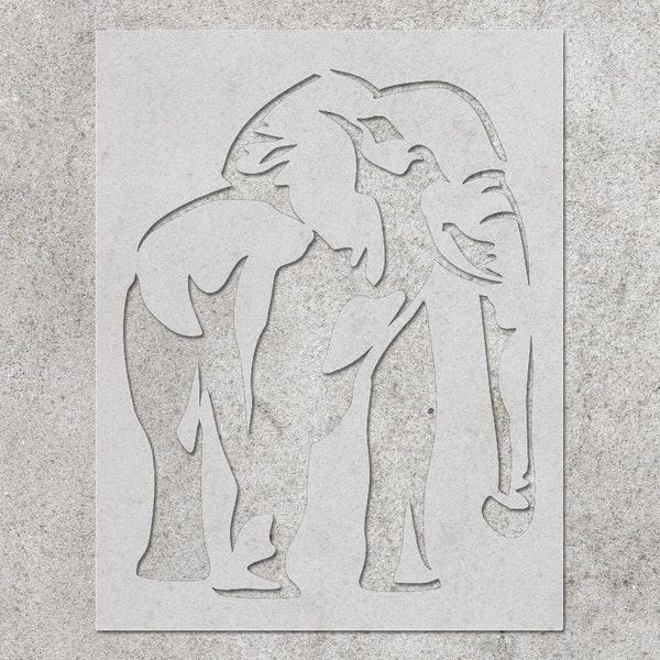 Éléphant Grand gabarit réutilisable pour ART mural