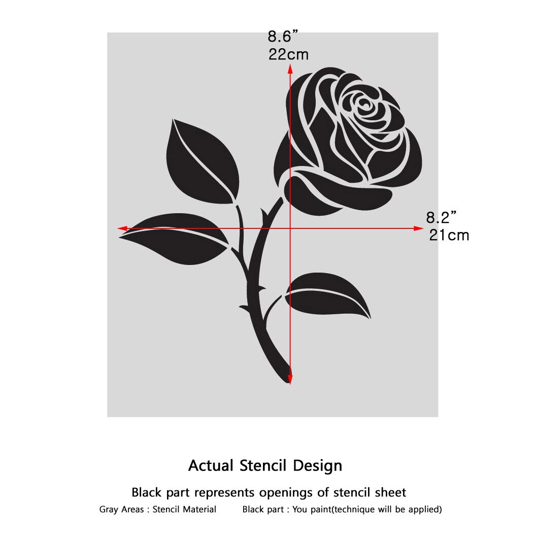 Flower Rose Stencil DIY Reusable Craft and Painting Wall Stencils - Etsy