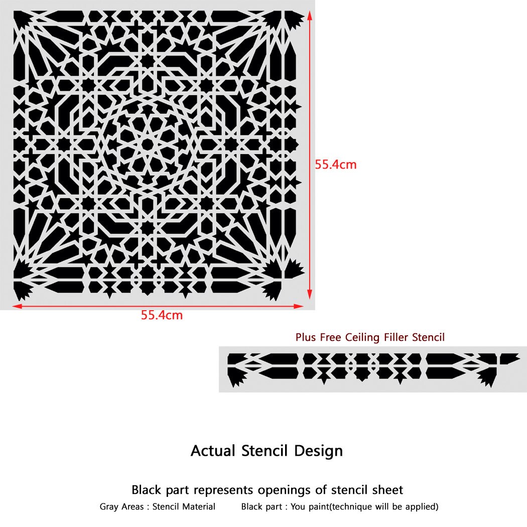 Reusable Wall Moroccan Stencil Ain Beida Allover Stencil for - Etsy