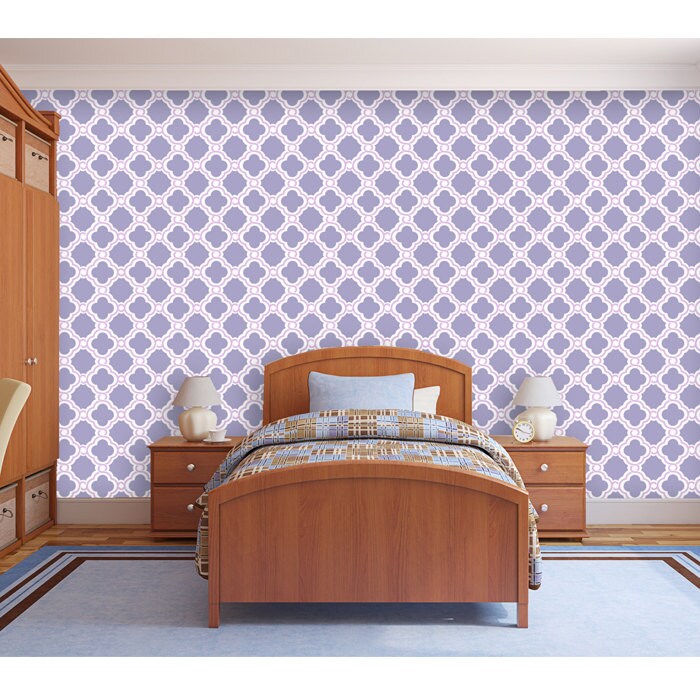 Wall Stencil Moroccan Allover Pattern Iris -set(2 Sheets)- Room Decor ...