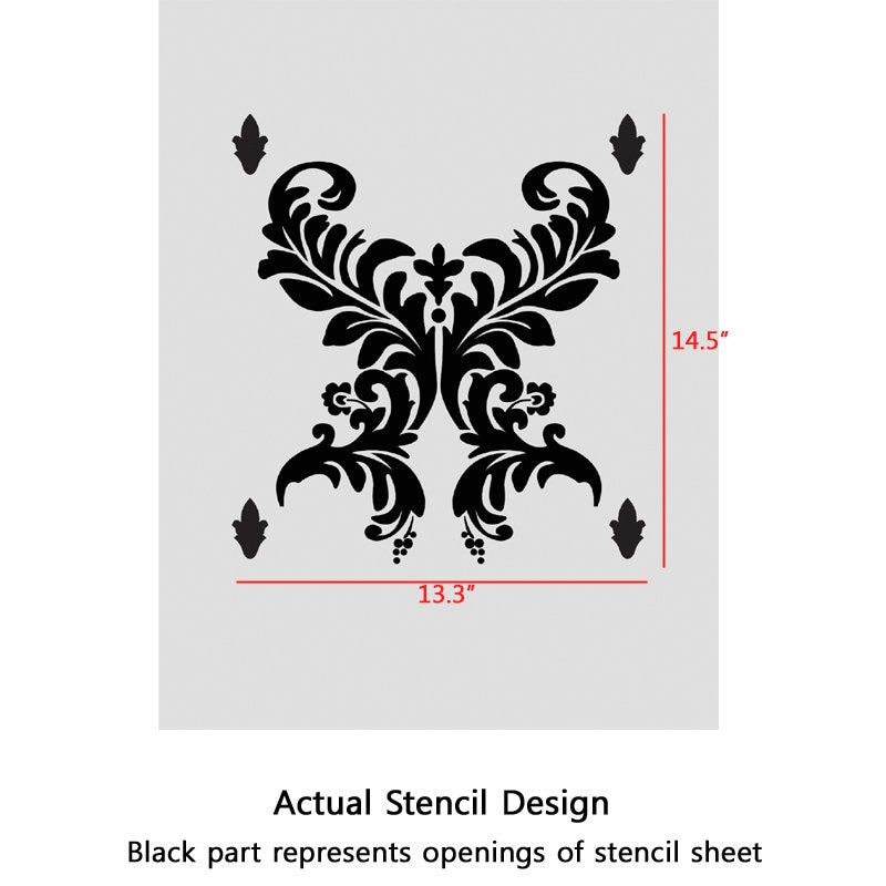 Reusable Damask Stencil Juana Instead of Wallpaper for DIY Wall Decor ...