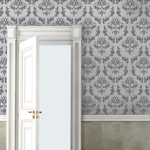 Wall Stencils Damask Lygodium Pattern Allover Large Stencil for DIY Stenciling