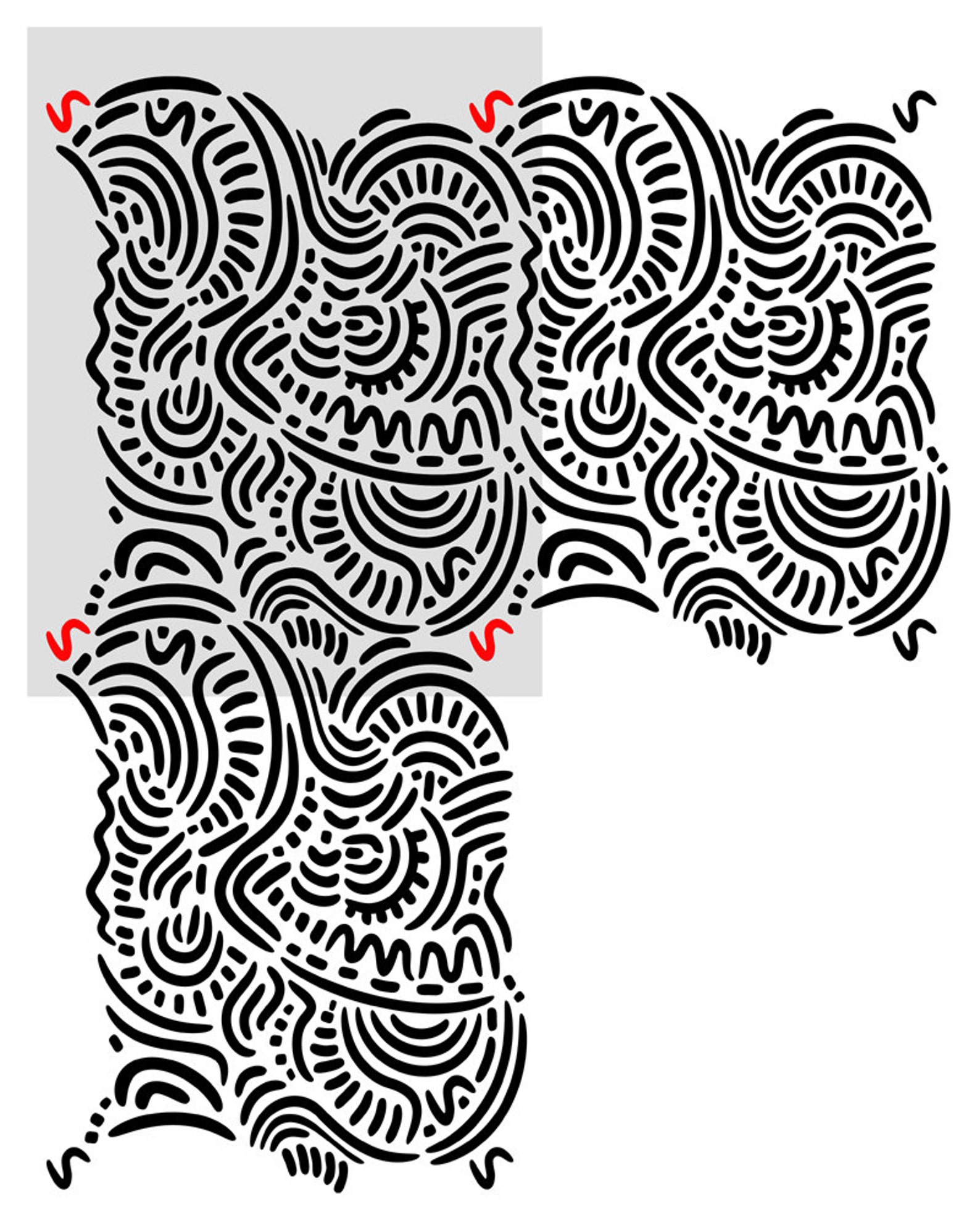 Large Ethnic Wall Stencil Elroy for DIY Wallpaper Look and Etsy