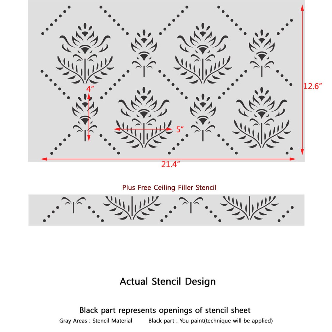 Modern Allover Trellis Wall Damask Stencil Aurora for Wallpaper Look - Etsy