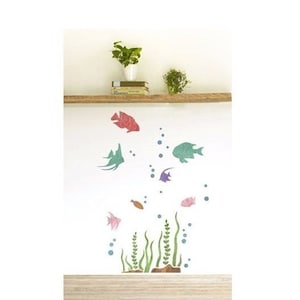 WALL STENCILS PATTERN 39.37&quot;x23.62&quot; Airbrush Stencil Large Template tropical