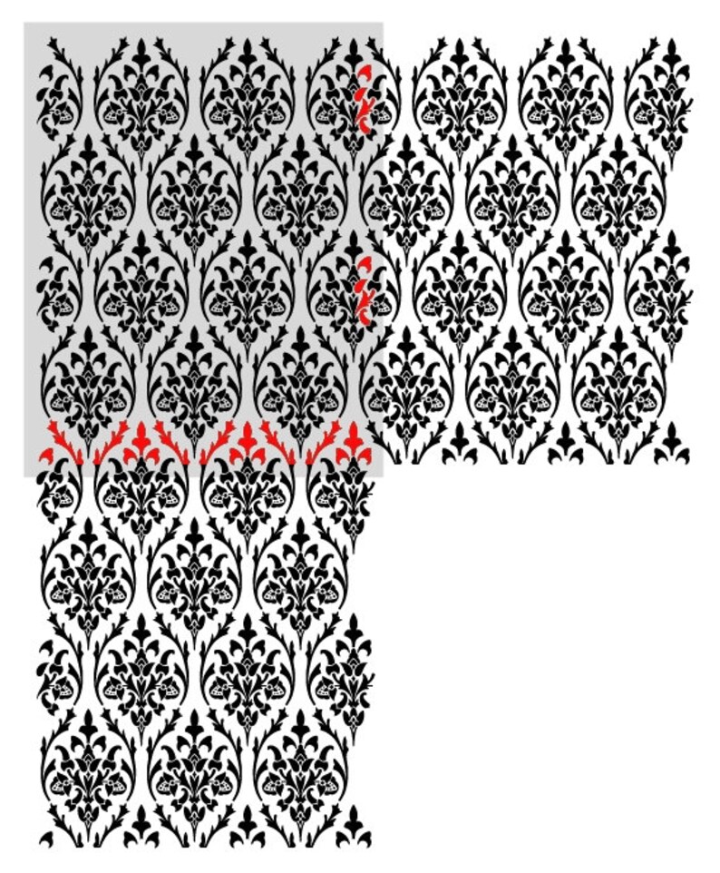 Bernice Damask Wall Allover Stencil for DIY Wall Home Decor - Etsy