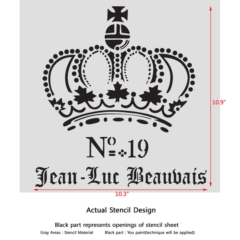 Jean Luc Beauvais Vintage Stencil for Painting Signs Crafting DIY Wall decor