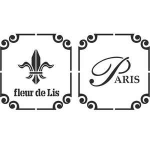 Fleur de lis Paris stencil Reusable Template for Crafts Wall decor Canvas