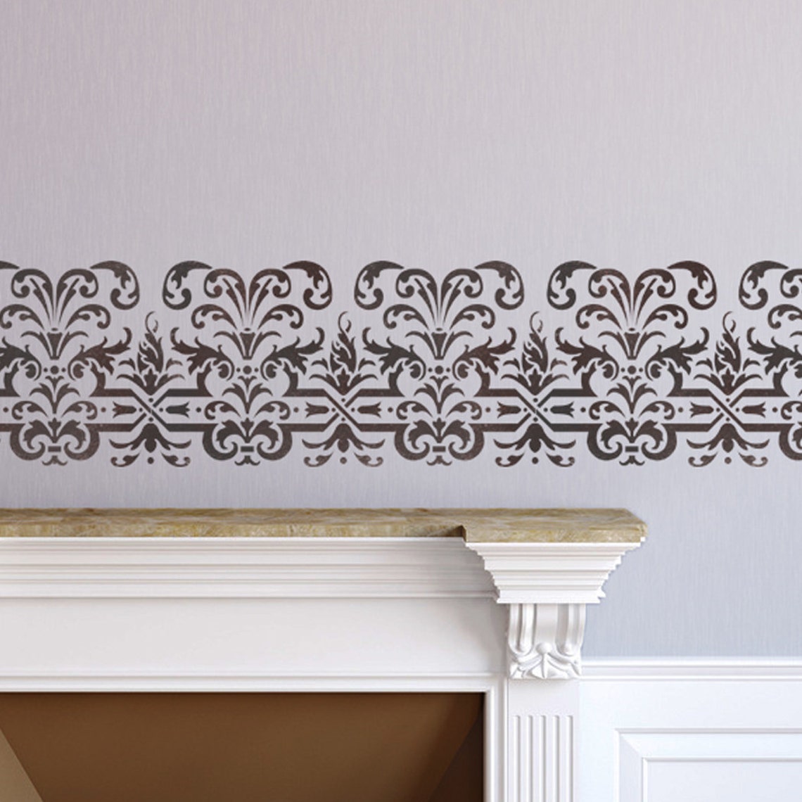 Wall Pattern Stencil Reusable Border Stencils Cerise for DIY | Etsy