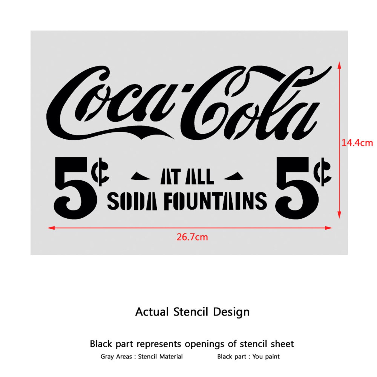 5 Cent Coca Cola Stencils Reusable Stencil For Wall Art Craft Etsy enjoy-coca-cola-stencil-reusable-stencil-for-wall-art-craft-diy-decor