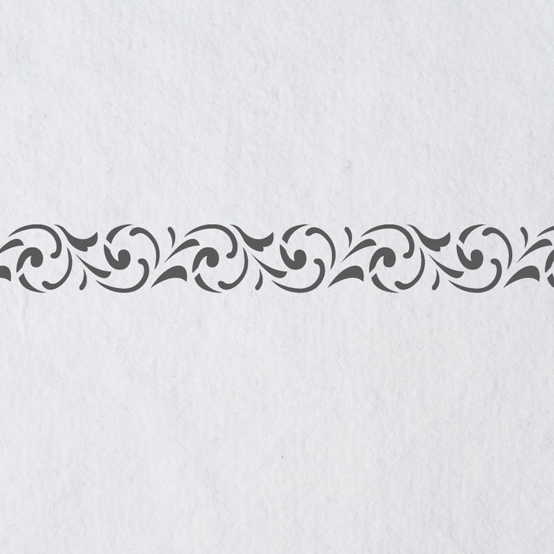 Wall Border Stencils Pattern 034 Reusable Template for DIY Wall Decor ...
