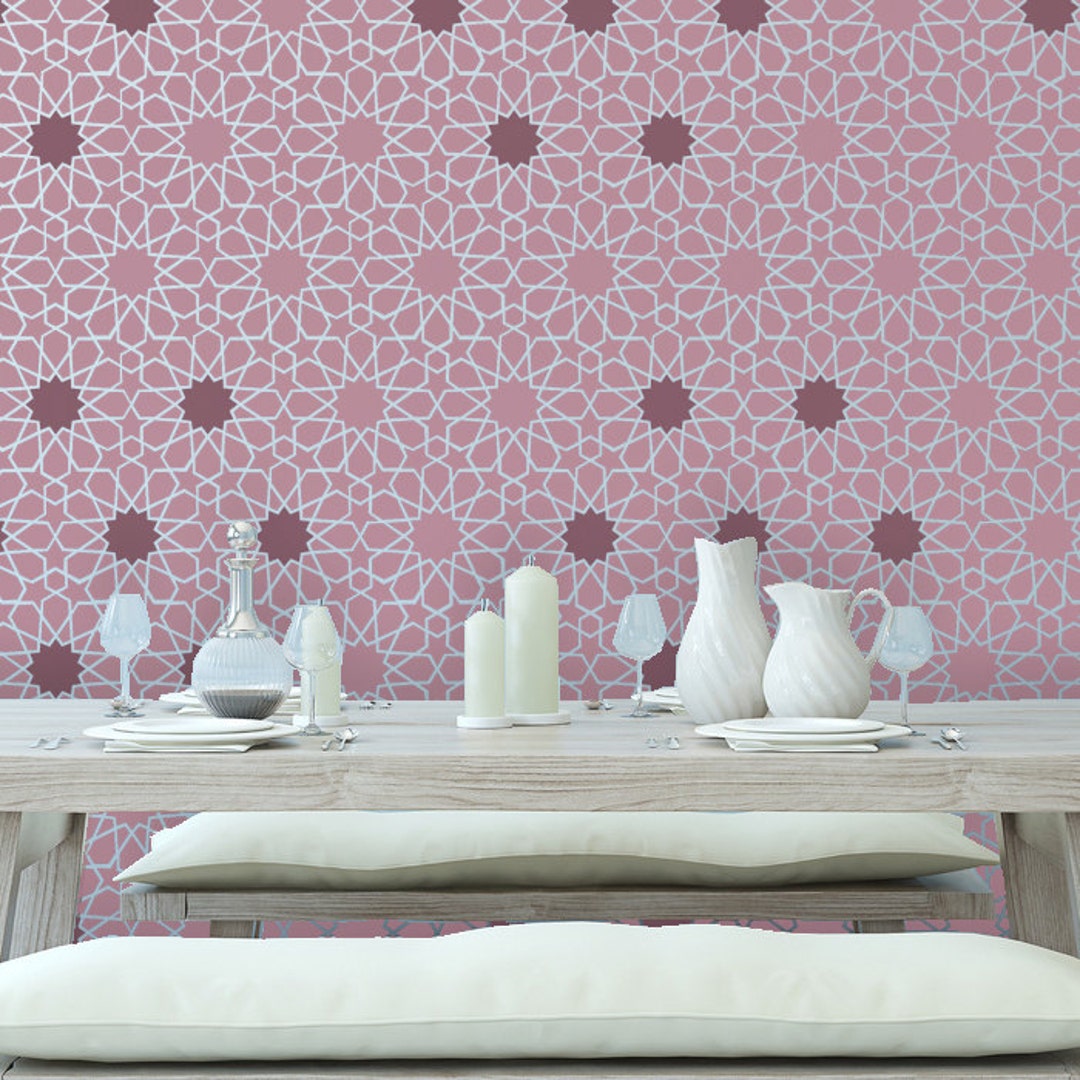 Moroccan Wall Stencil Allover Reusable Essaouira Stencil for DIY Home ...