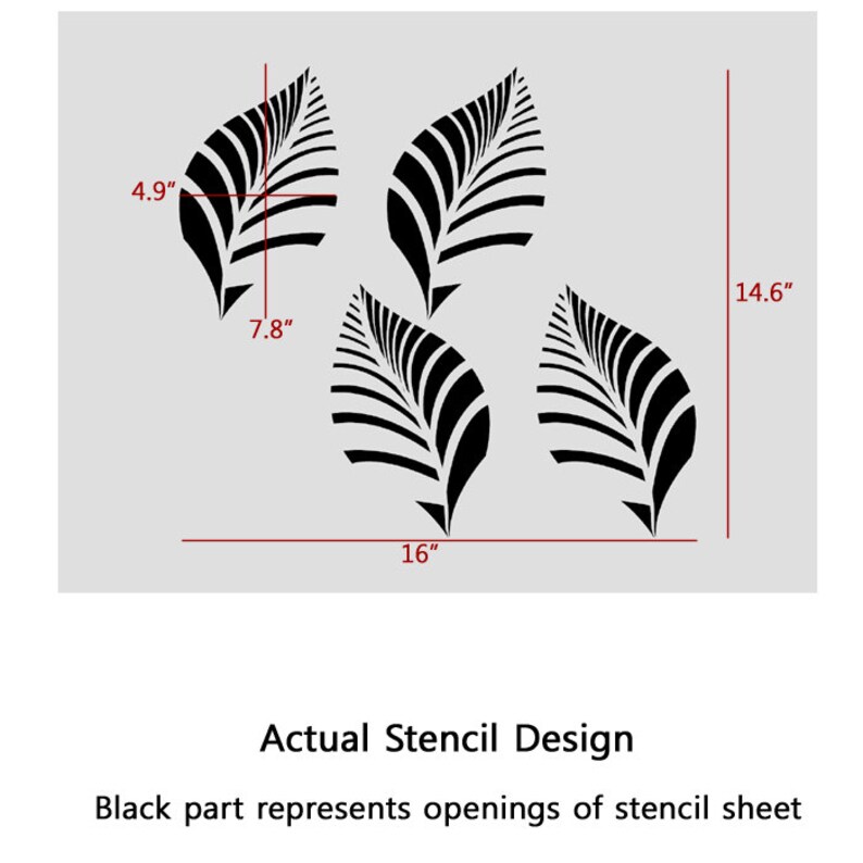 Leaves Wall Stencils Reusable Foliage Stencils for DIY Decor Etsy