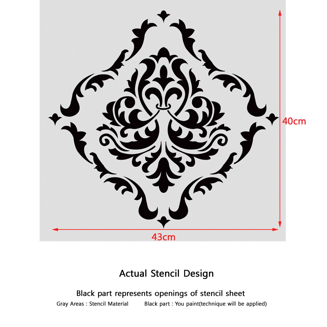 Damask Wall Stencil Belita, Allover Reusable Pattern for DIY Decor - Etsy