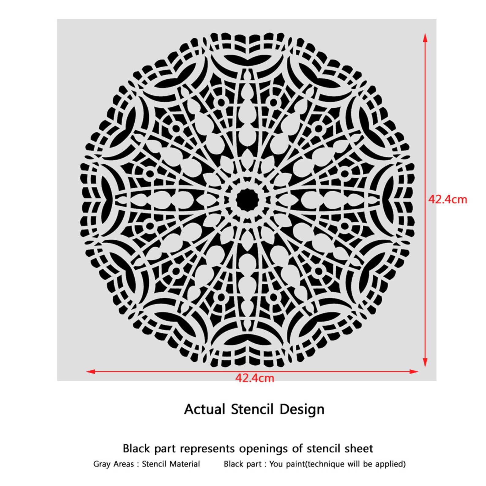 Wall Lace Decorative Stencil Talia for Home Painting Etsy