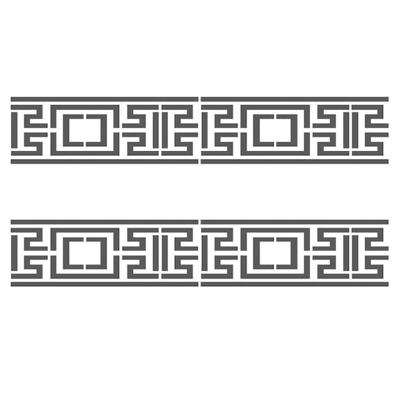 Greek Key Side Border Stencil 3 Reusable Template For Etsy greek-key-side-border-stencil-3-reusable-template-for-etsy