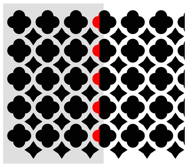 Wall Stencil Moroccan Tiles Pattern set2 Sheets for Etsy