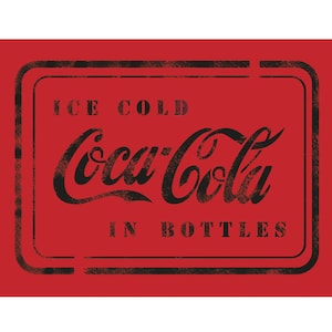 CocaCola in Bottles Stencil Template for Crafting Wall graffiti art DIY decor