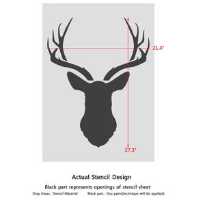 Deer Head Stencil for Decorative Stencils DIY Easy Home Decor Nursery ...