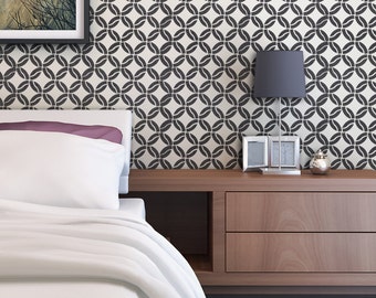 Modern Geometric Wall Stencil Arista, For Easy DIY Home Decor Reusable Pattern