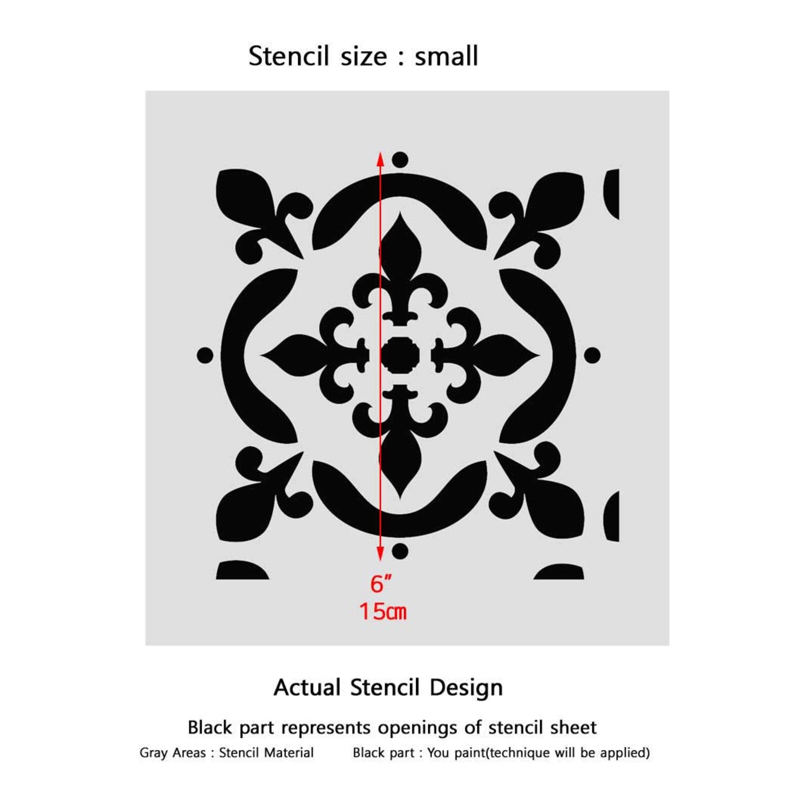 Wall Moroccan Reusable Tile Stencil T0063 for Wall Decor Furniture ...