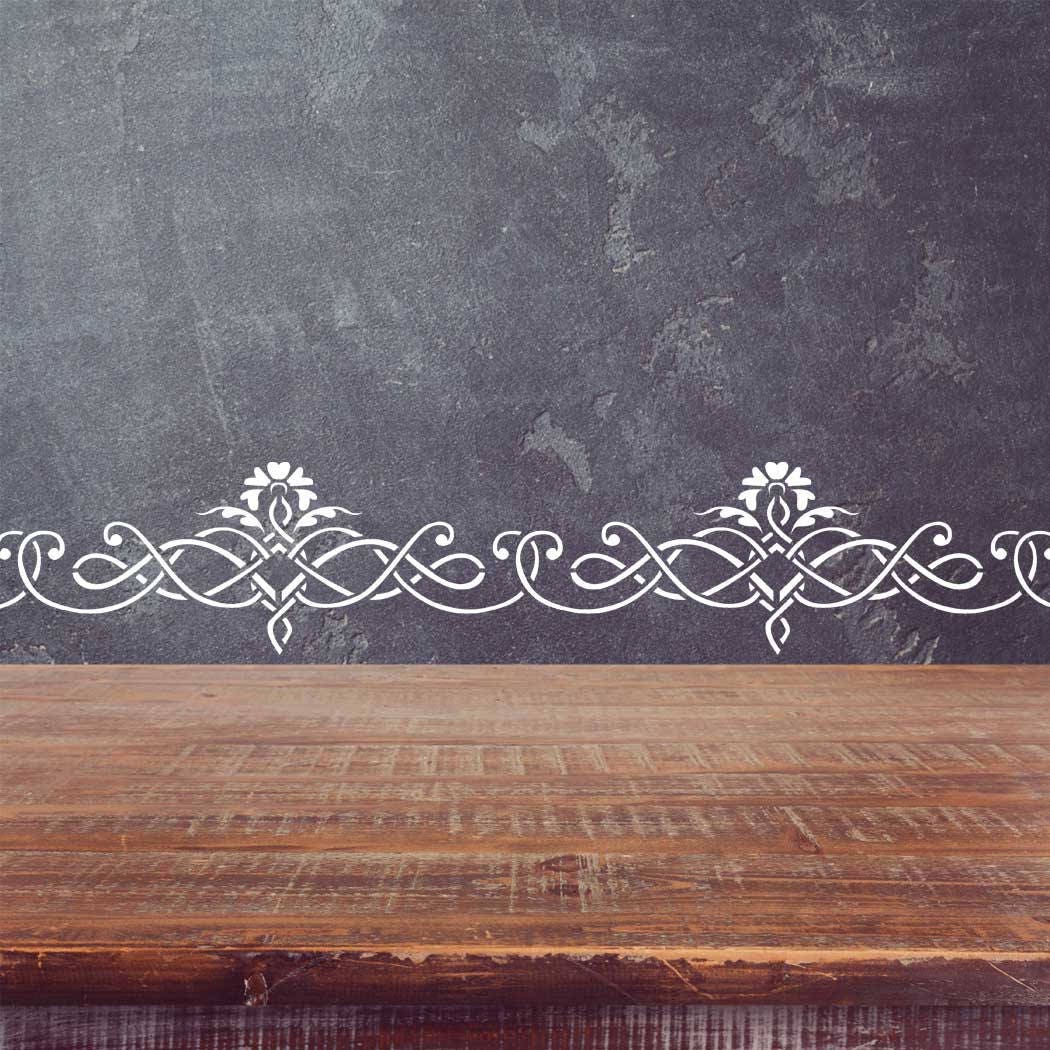 Wall Border stencils Pattern 034 Reusable Template for DIY wall decor