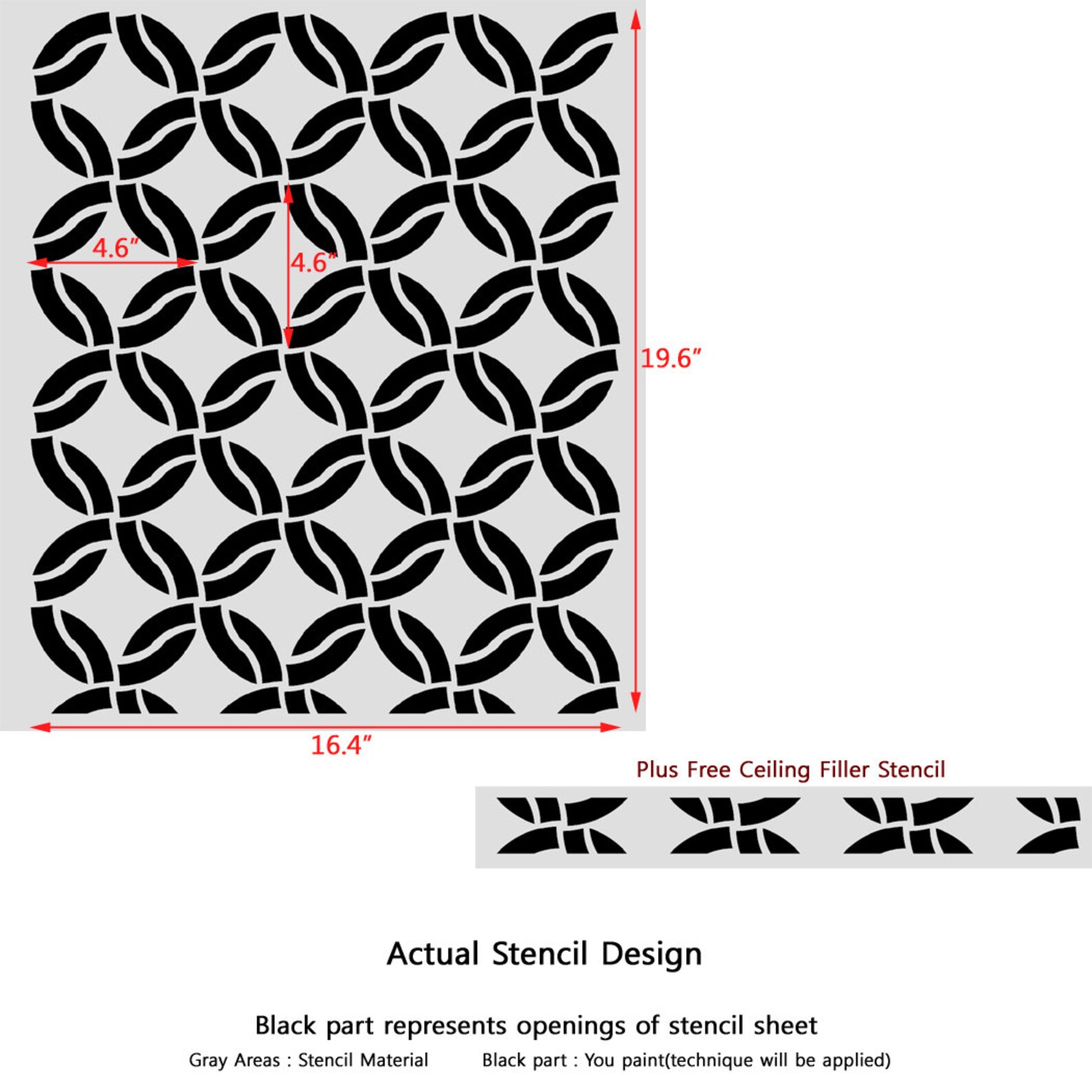 Modern Geometric Wall Stencil Arista for Easy DIY Home Decor Etsy