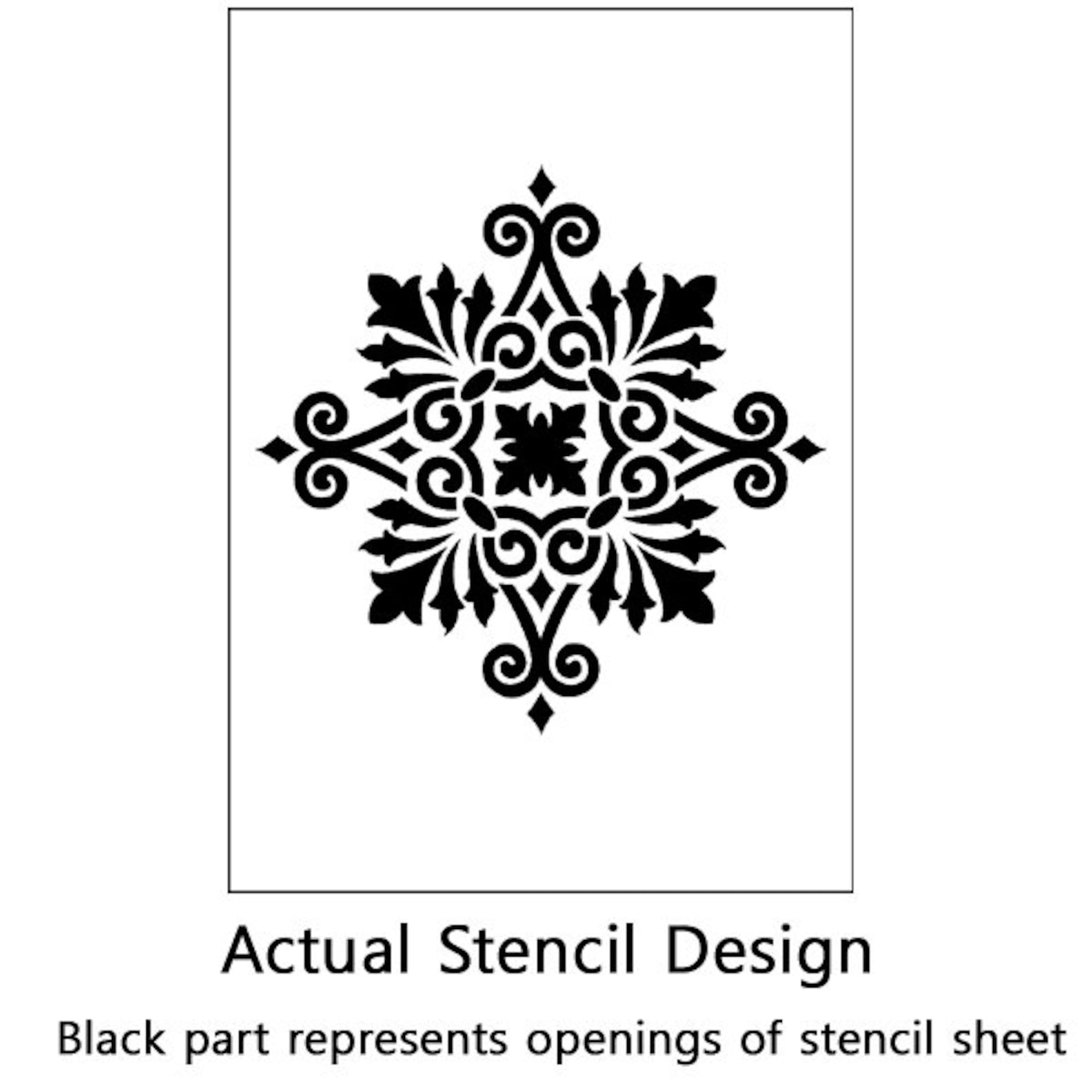 Damask Stencils Reusable Large Wall Stencils for Walls and Etsy
