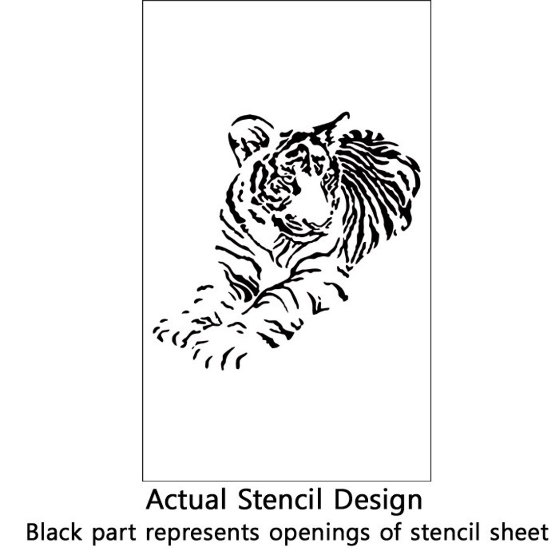Wall Stencils Large Size Airbrush Stencil Template Tiger Etsy